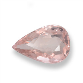 0.97 ct Pink Morganite Stone, Natural Morganite in Pear Facet Shape for Sale