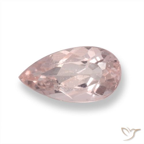 0.93 قيراط مورغانيت وردي ، <cite dir="ltr" lang="en">9.1 x 5</cite> ملم قطع كمثرى من أفغانستان, Photo A