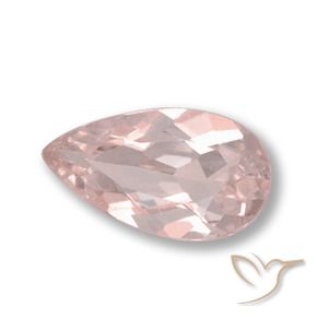 1.03 ct Pink Morganite Stone, Natural Morganite in Pear Facet Shape for Sale