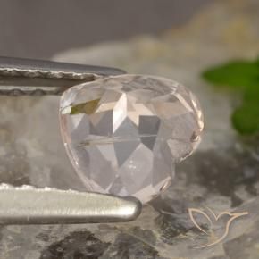 Morganite Gemstone in 5.7 x 5.4 mm Size for Sale, Morganite Stone in Salmon Pink Color