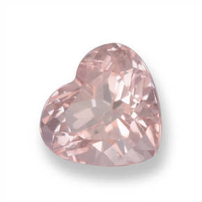 1.01 ct Pink Morganite Stone, Natural Morganite in Heart Facet Shape for Sale