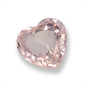 1.22 ct Pink Morganite Stone, Natural Morganite in Heart Facet Shape for Sale
