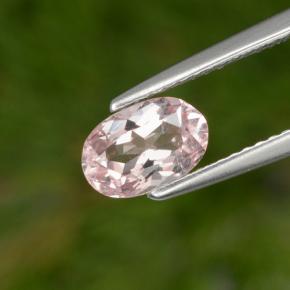 1.00 ct Pink Morganite Gemstone, Morganite Gem in Oval Facet Shape for Sale.