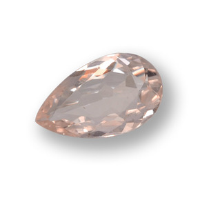 0.62 ct Pink Morganite Gemstone, Morganite Gem in Pear Facet Shape for Sale.