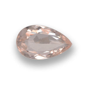 0.62 ct Pink Morganite Stone, Natural Morganite in Pear Facet Shape for Sale