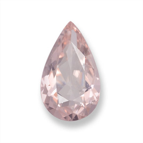 0.74 ct Pink Morganite Gemstone, Morganite Gem in Pear Facet Shape for Sale.