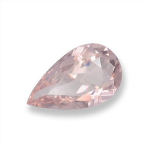 0.74 ct Pink Morganite Stone, Natural Morganite in Pear Facet Shape for Sale
