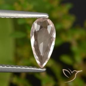 0.70 ct Pink Morganite Stone, Natural Morganite in Pear Facet Shape for Sale