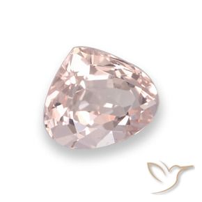 0.76 ct Pink Morganite Stone, Natural Morganite in Pear Facet Shape for Sale