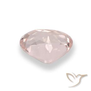 Morganite Gemstone in 6.6 x 5.7 mm Size for Sale, Morganite Stone in Light Coral Pink Color