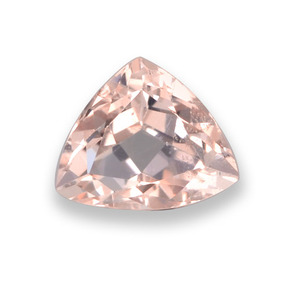 Rosado flamingo Morganita Gema - 0.9ct Forma trillón (ID: 458070)