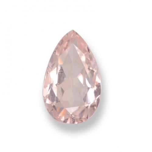 Flamingo Pink Morganite Gem - 0.7ct Pear Facet (ID: 458095)