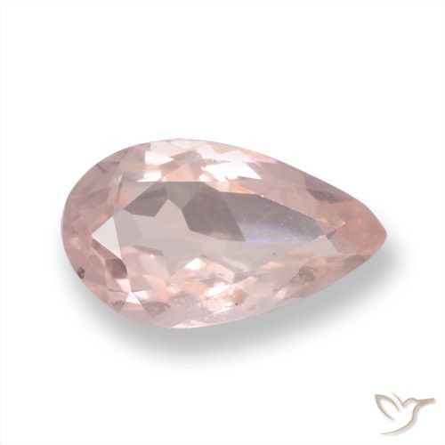Rosado flamingo Morganita Gema - 0.8ct Corte en forma de pera (ID: 458099)