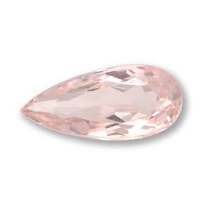 1.05 ct Pink Morganite Gemstone, Morganite Gem in Pear Facet Shape for Sale.