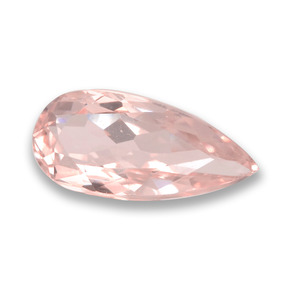 1.05 ct Pink Morganite Stone, Natural Morganite in Pear Facet Shape for Sale