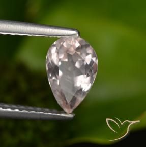 0.90 ct Pink Morganite Stone, Natural Morganite in Pear Facet Shape for Sale
