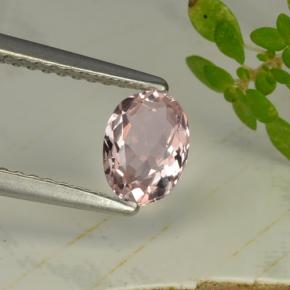 0.64 ct Pink Morganite Stone, Natural Morganite in Oval Facet Shape for Sale