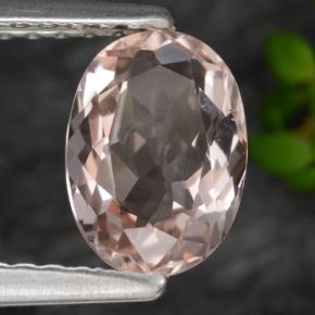 0.87 ct Pink Morganite Stone, Natural Morganite in Oval Facet Shape for Sale