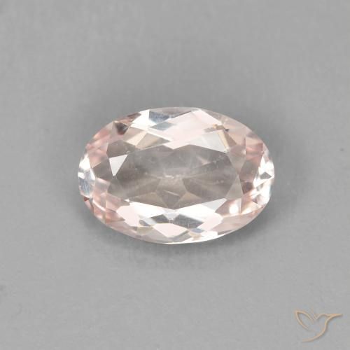 Light Pink Morganite Gem - 0.7ct Oval Facet (ID: 458140)