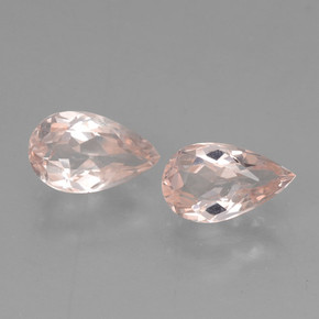 0.91 ct Pink Morganite Gemstone, Morganite Gem in Pear Facet Shape for Sale.