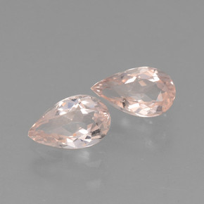 0.91 ct Pink Morganite Stone, Natural Morganite in Pear Facet Shape for Sale
