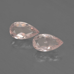 0.84 ct Pink Morganite Gemstone, Morganite Gem in Pear Facet Shape for Sale.