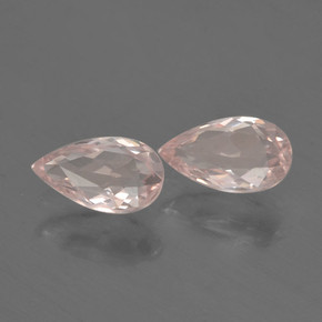 0.84 ct Pink Morganite Stone, Natural Morganite in Pear Facet Shape for Sale