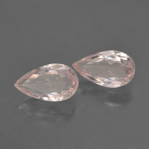 0.95 ctw Pink Morganite Stones, Natural Morganite in Pear Facet Shape for Sale