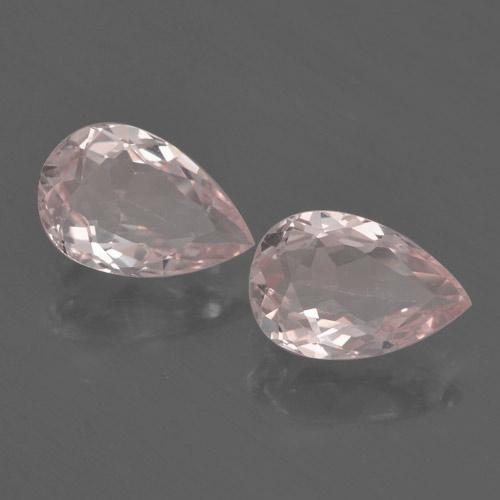 Flamingo Pink Morganite Gem - 0.6ct Pear Facet (ID: 460326)