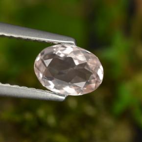 0.60 ct Pink Morganite Gemstone, Morganite Gem in Oval Facet Shape for Sale.