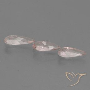 Morganite Gemstones in 9.7 x 4 mm Size for Sale, Morganite Stones in Very Light Pink Color