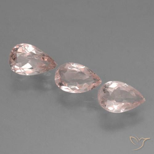 1.32ctw Natural Medium Pink Morganite, Pear Shape, VVS-VS