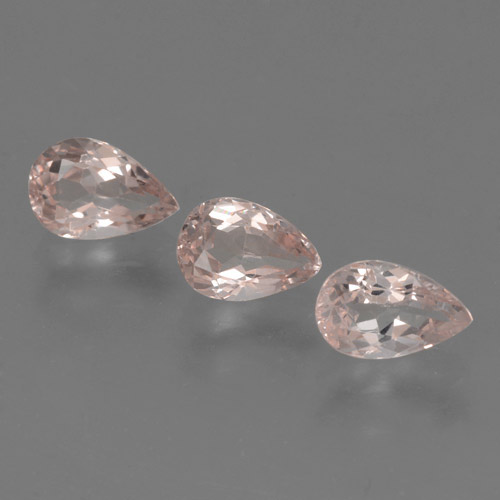 Medium Pink Morganite Gem - 0.5ct Pear Facet (ID: 460680)