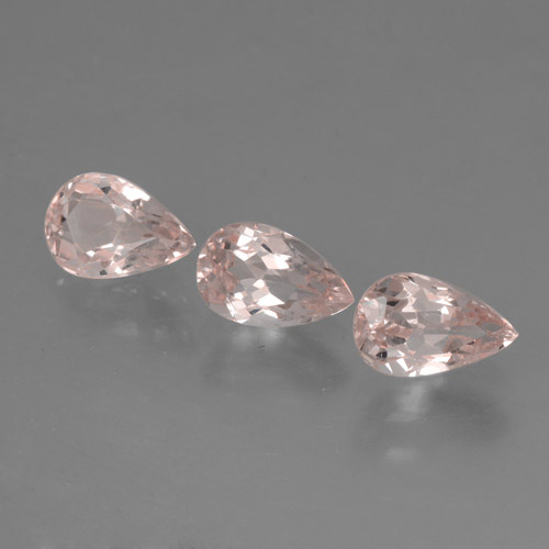 Medium Pink Morganite Gem - 0.5ct Pear Facet (ID: 460687)