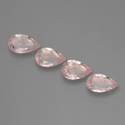 Rose Pink Morganite Gem - 0.4ct Pear Facet (ID: 460761)