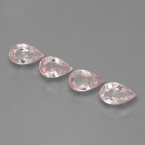 Flamingo Pink Морганит Камень - 0.4ct Фасетная Груша (ID: 460769)