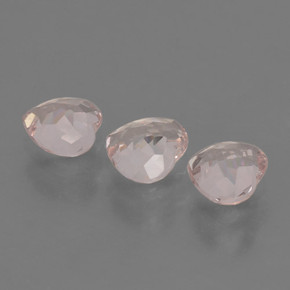 Morganite Gemstones in 4.9 x 5.5 mm Size for Sale, Morganite Stones in Flamingo Pink Color