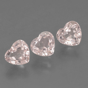 1.54 ctw Pink Morganite Stones, Natural Morganite in Heart Facet Shape for Sale