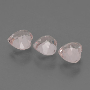 Morganite Gemstones in 5 x 5.3 mm Size for Sale, Morganite Stones in Light Pink Color