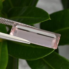 Morganite Gemstone in 15 x 6.7 mm Size for Sale, Morganite Stone in Light Pink Color