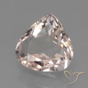 0.56 ct Pink Morganite Stone, Natural Morganite in Pear Facet Shape for Sale