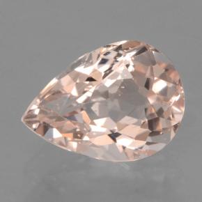 0.84 ct Pink Morganite Gemstone, Morganite Gem in Pear Facet Shape for Sale.