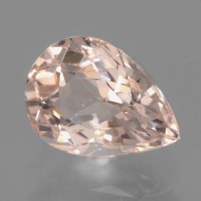 0.84 ct Pink Morganite Stone, Natural Morganite in Pear Facet Shape for Sale