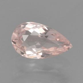 0.46 ct Pink Morganite Gemstone, Morganite Gem in Pear Facet Shape for Sale.
