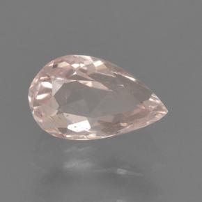 Medium-Light Pink Morganite Gem - 0.5ct Pear Facet (ID: 466866)