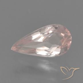 0.50 ct Pink Morganite Stone, Natural Morganite in Pear Facet Shape for Sale