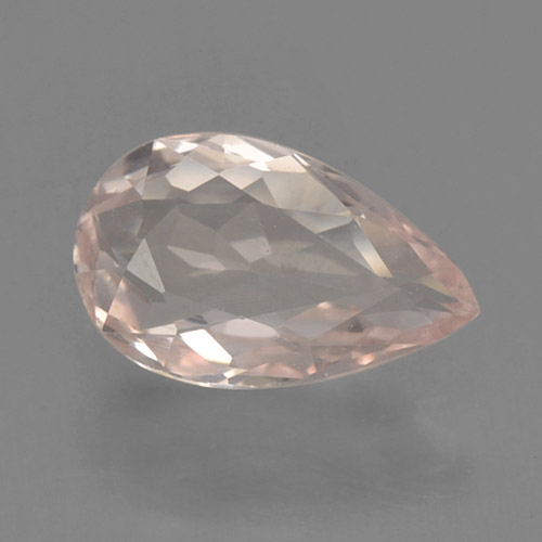 Medium Pink Morganite Gem - 0.5ct Pear Facet (ID: 466872)