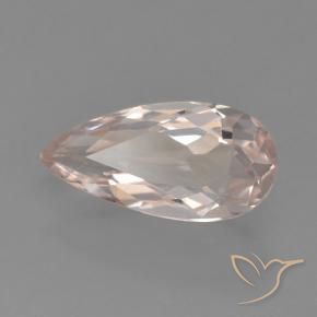 0.57 ct Pink Morganite Stone, Natural Morganite in Pear Facet Shape for Sale