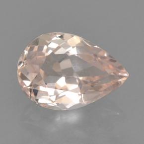 0.64 ct Pink Morganite Gemstone, Morganite Gem in Pear Facet Shape for Sale.