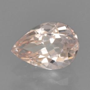 0.64 ct Pink Morganite Stone, Natural Morganite in Pear Facet Shape for Sale